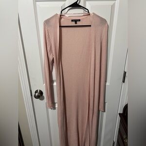 Cable & Gauge Pink Long Cardigan